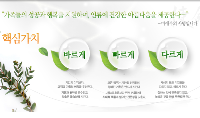 미애부 핵심가치